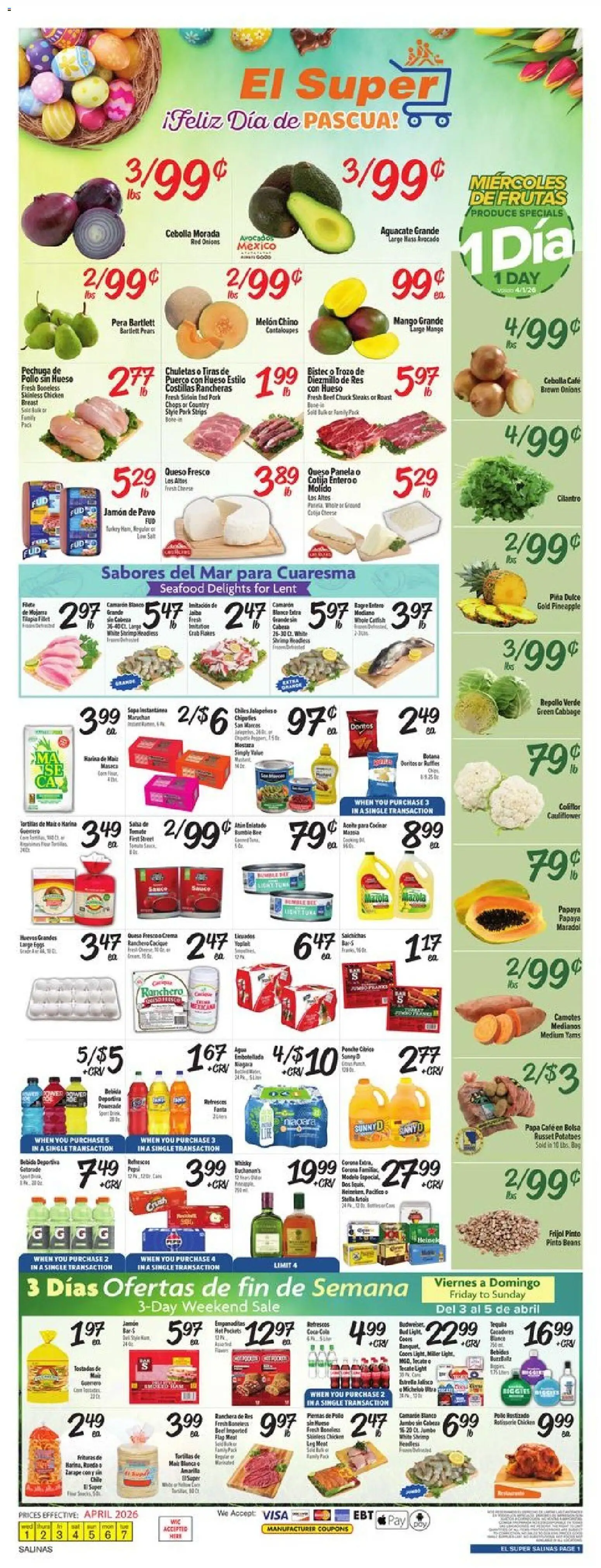 El Super Weekly Ad - CA (04/01 - 04/07 2026) - Flyer 1