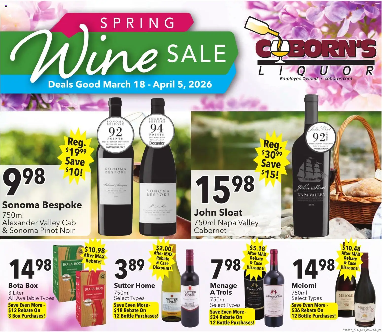 Coborn's Wine Sale (03/18 - 04/05 2026) - Flyer 1