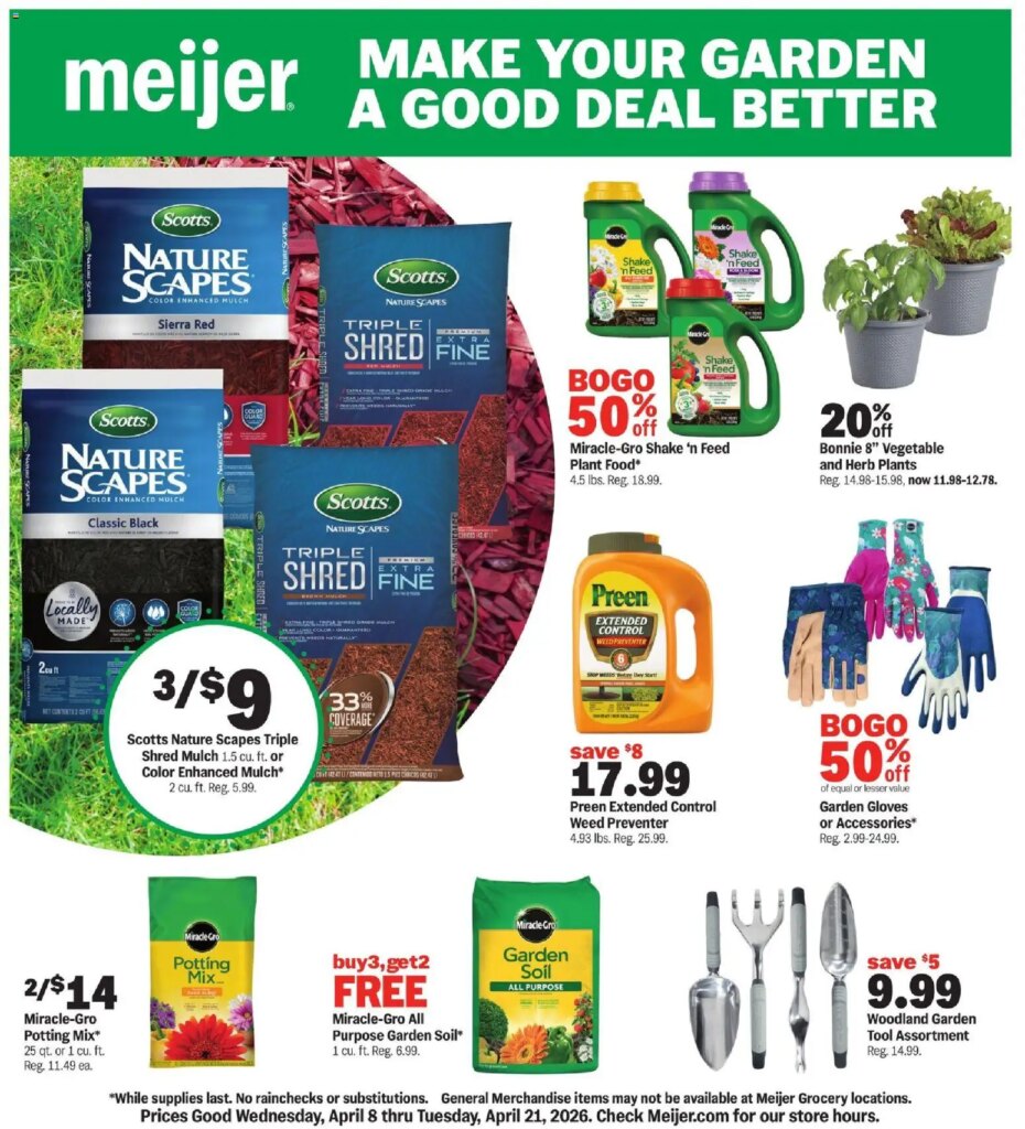 Meijer Make Your Garden a Good Deal Better  (04/08 – 04/21 2026) – Flyer