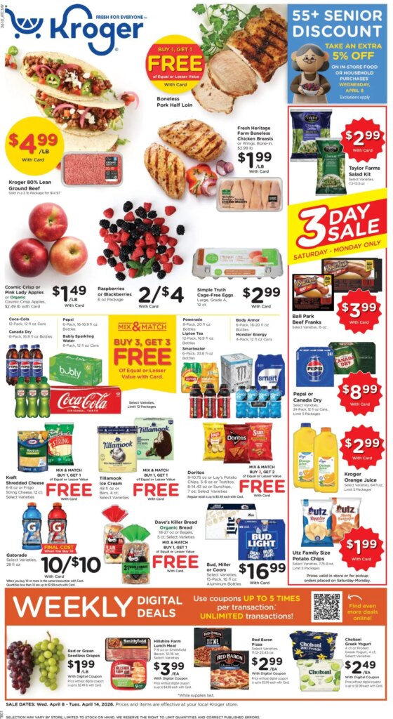 Kroger Weekly Ad (04/08 – 04/14 2026) – Flyer