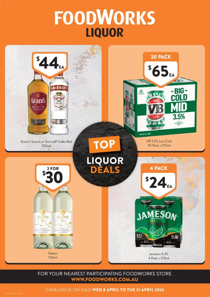 Foodworks Liquor – 08/04/2026 > weekly / monthly specials