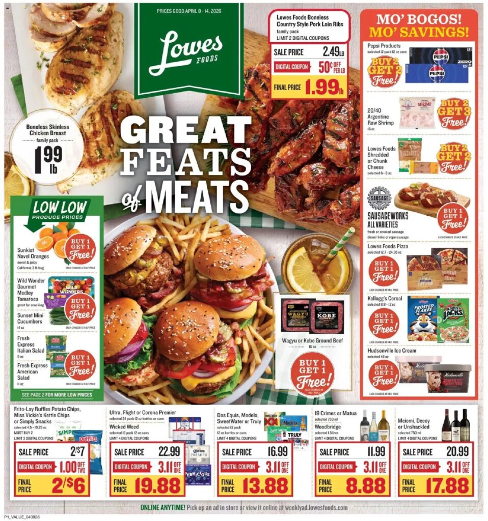 Lowes Foods Weekly Ad – NC (04/08 – 04/14 2026) – Flyer