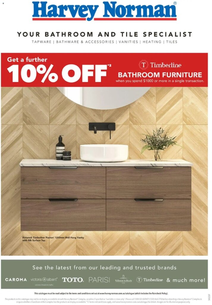 Harvey Norman April Bathroom - 08/04/2026 > weekly / monthly specials 2 Harvey Norman April Bathroom – 08/04/2026 > weekly / monthly specials