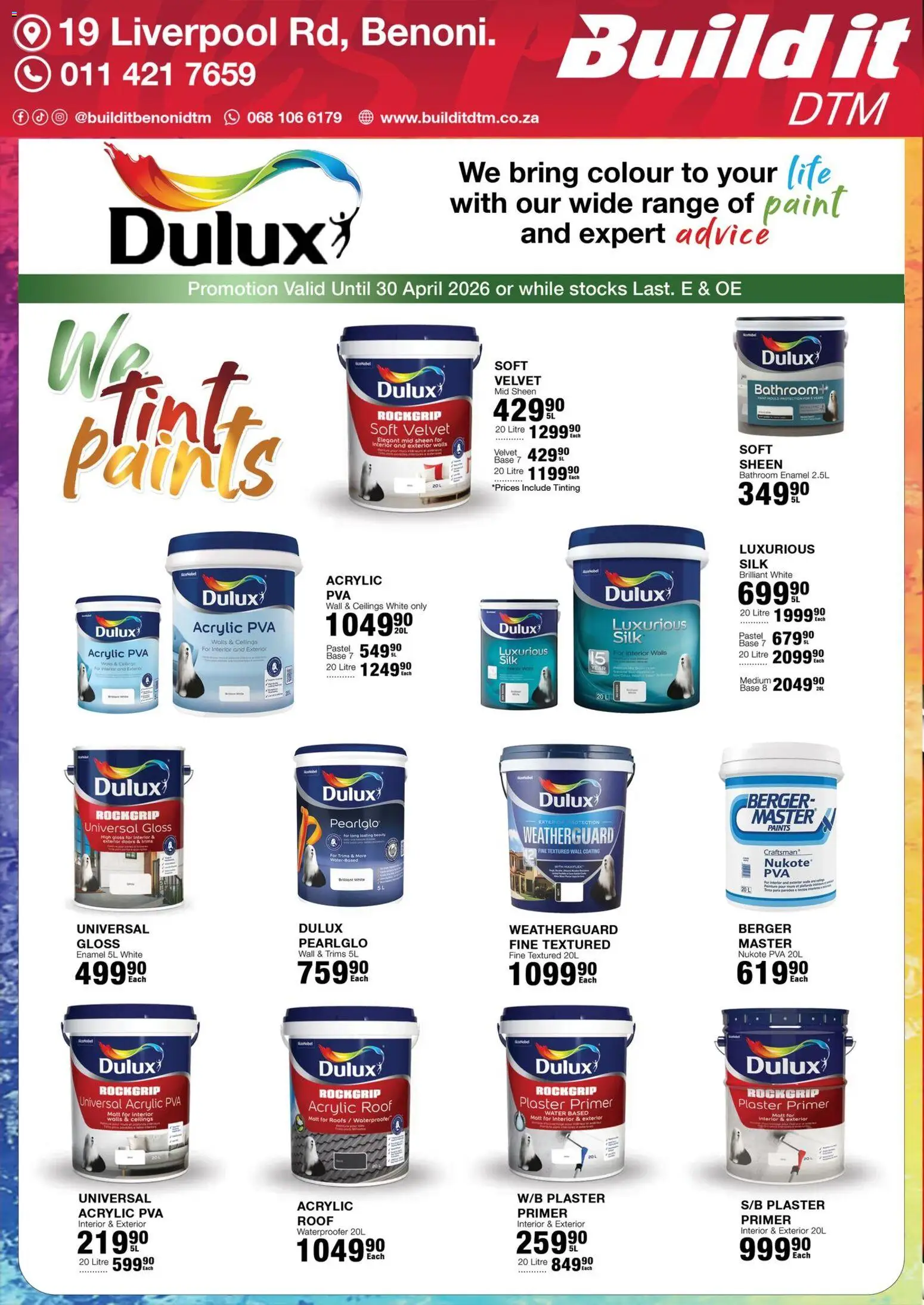 Build It Paint Specials (08/04/2026 - 30/04/2026) Online 1