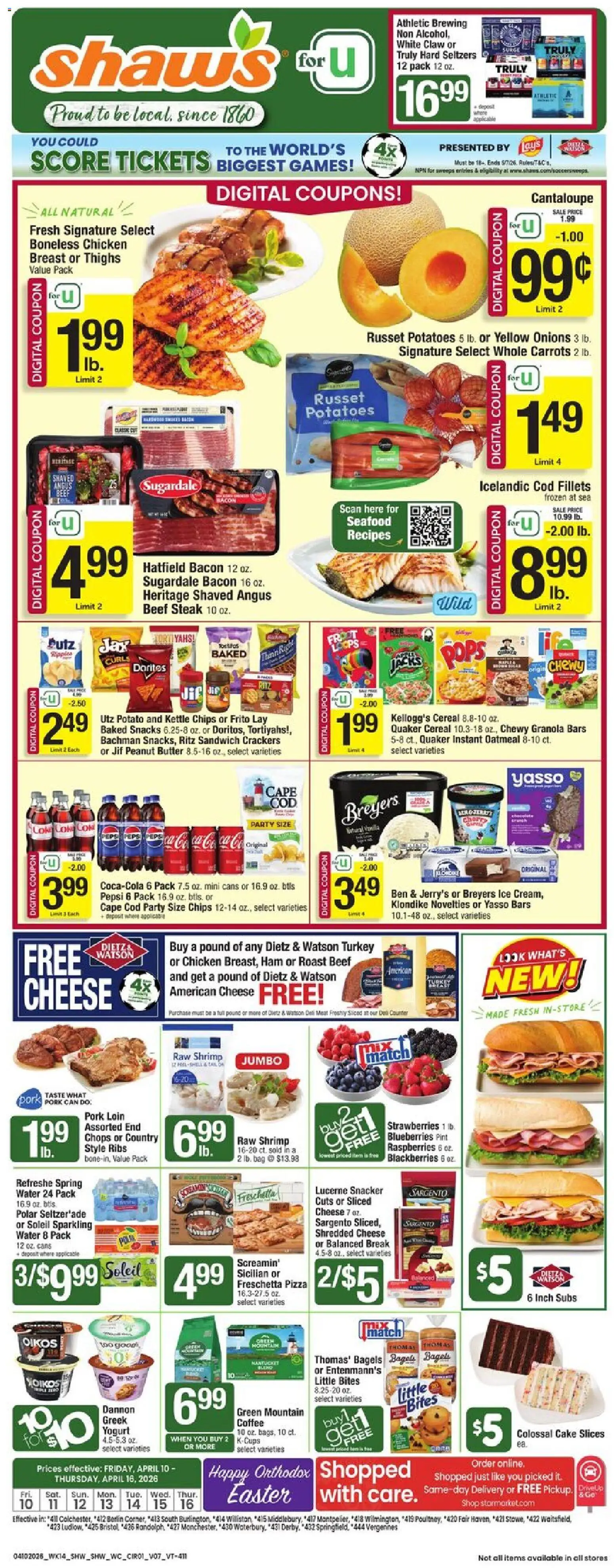 Shaw's Weekly Ad - VT (04/10 - 04/16 2026) - Flyer 1