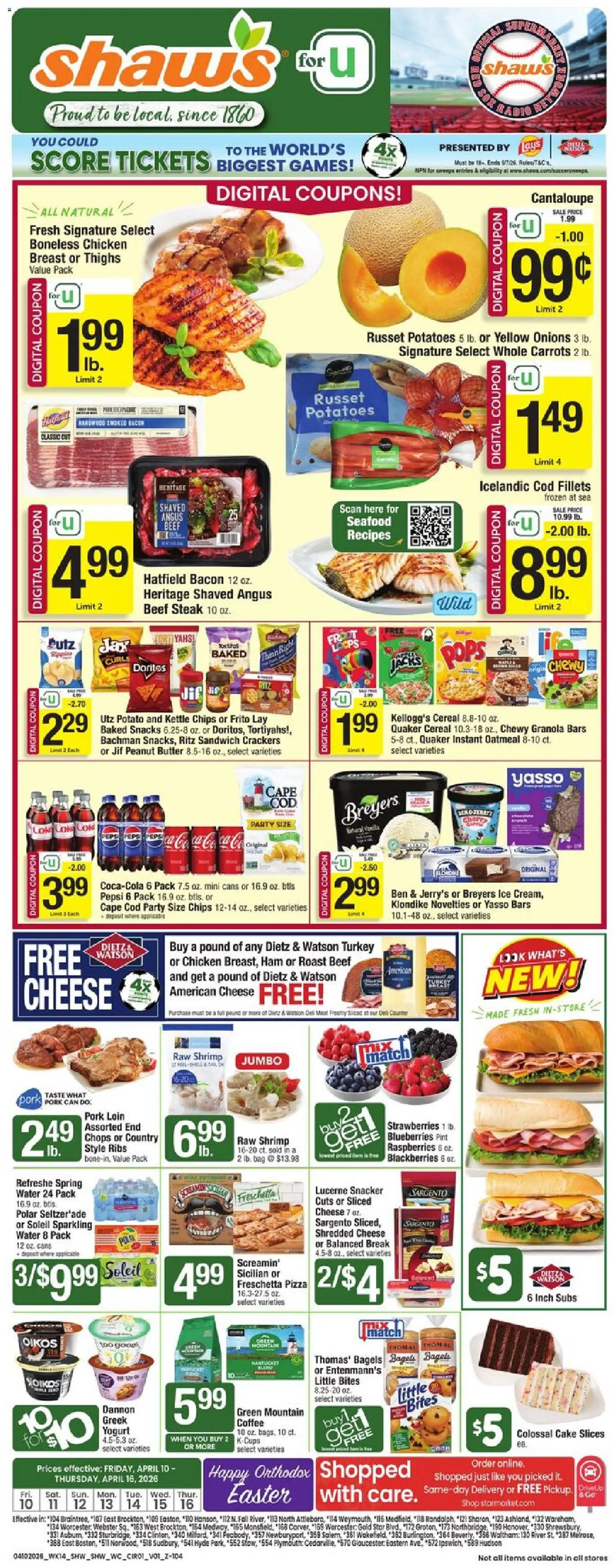 Shaw's Weekly Ad (04/10 - 04/16 2026) - Flyer 1