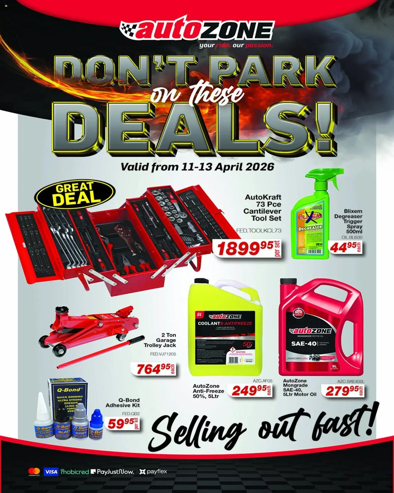AutoZone Don’t Park on These Deals (11/04/2026 - 13/04/2026) Online 1
