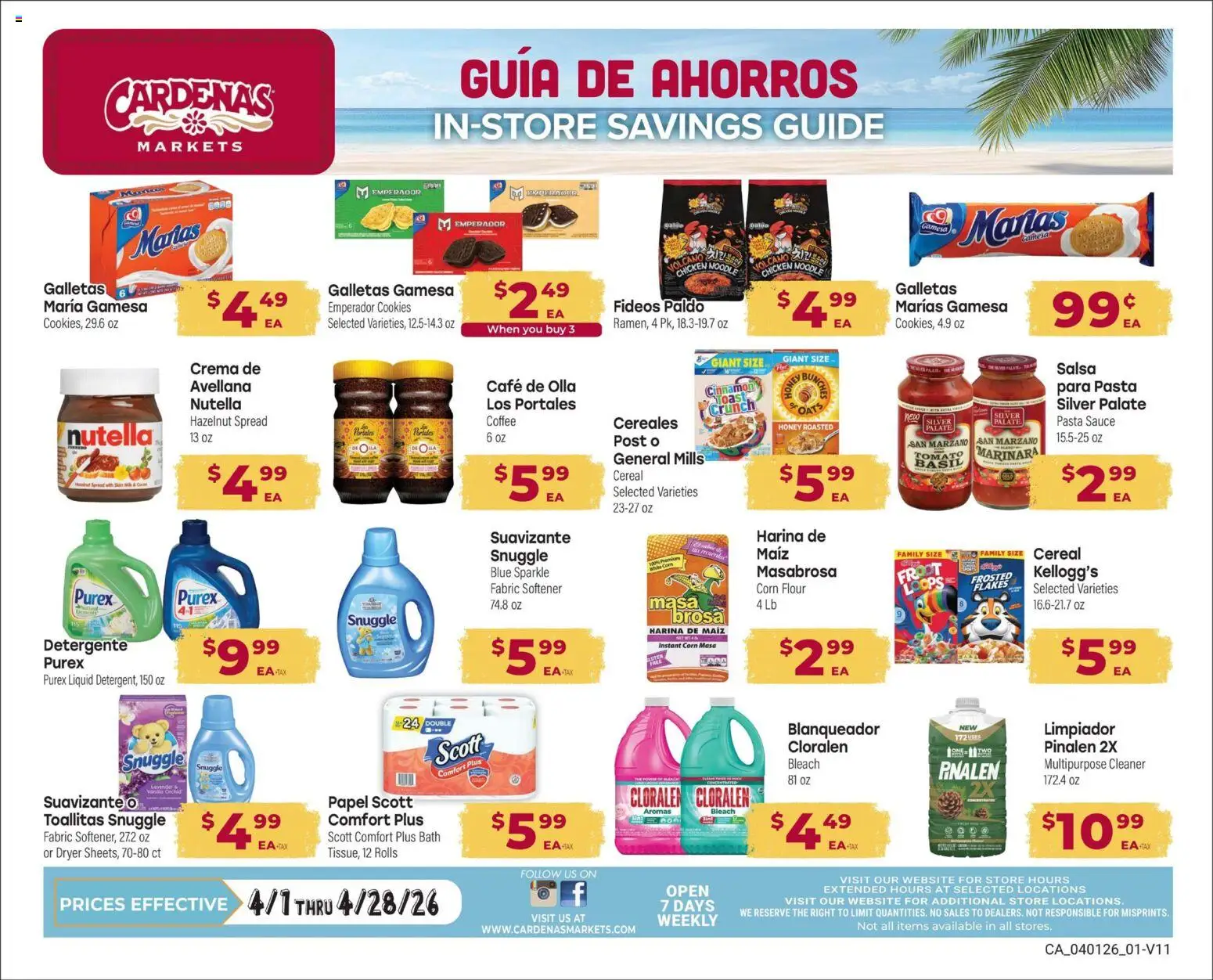 Cardenas Monthly Ad (04/01 - 04/28 2026) - Flyer 1