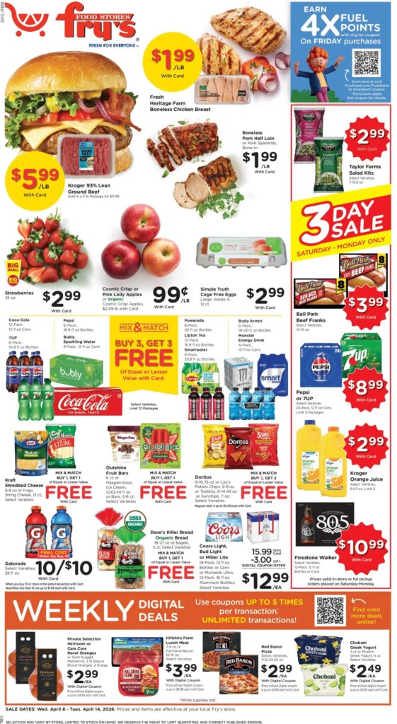 Fry’s Food Weekly Ad (04/08 – 04/14 2026) – Flyer