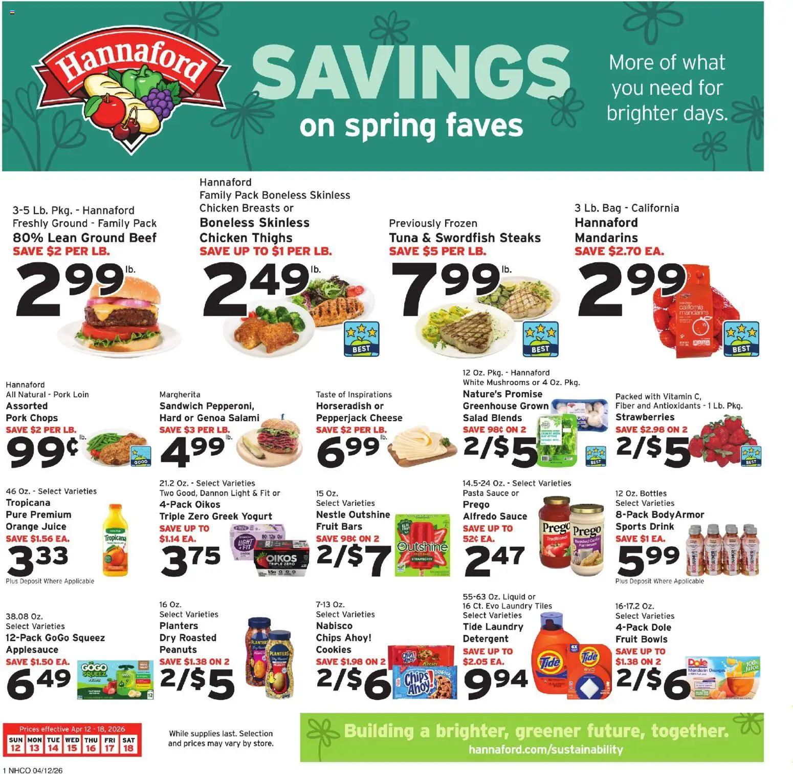 Hannaford Weekly Ad (04/12 - 04/18 2026) - Flyer 1