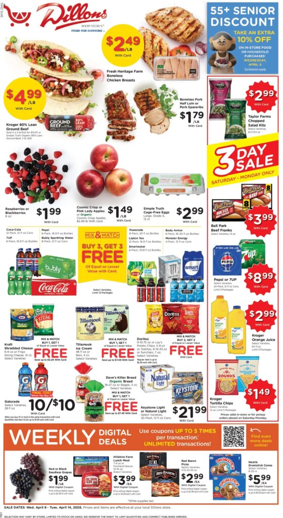 Dillons Weekly Ad (04/08 - 04/14 2026) - Flyer 1 Dillons Weekly Ad (04/08 – 04/14 2026) – Flyer