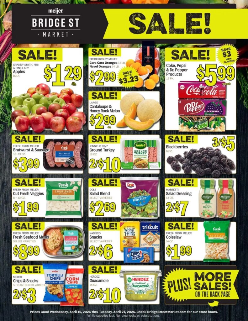Meijer Bridge Street Market (04/15 – 04/21 2026) – Flyer