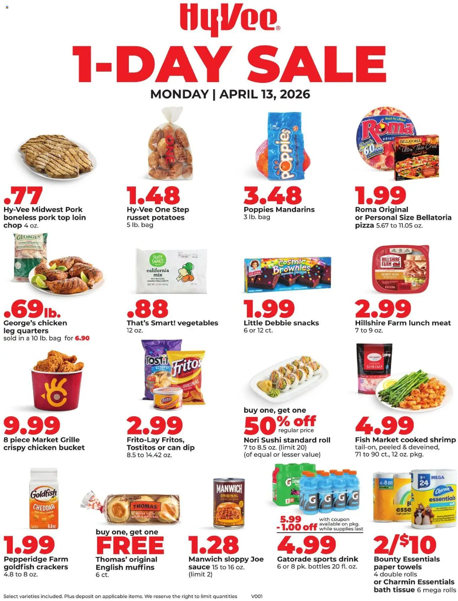 HyVee 1 Day Sale (04/13 - 04/13 2026) - Flyer 1