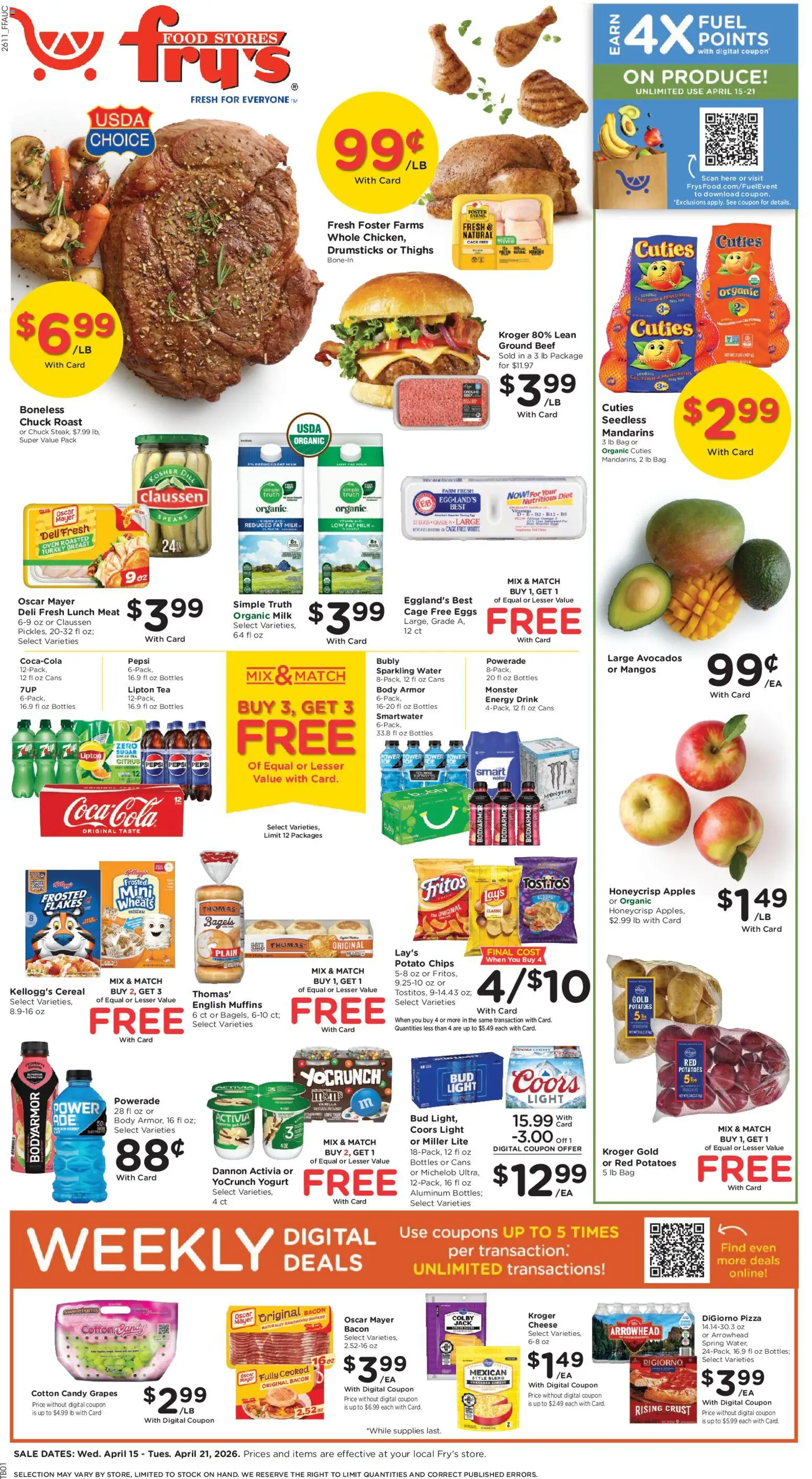 Fry's Food Weekly Ad (04/15 - 04/21 2026) - Flyer 1