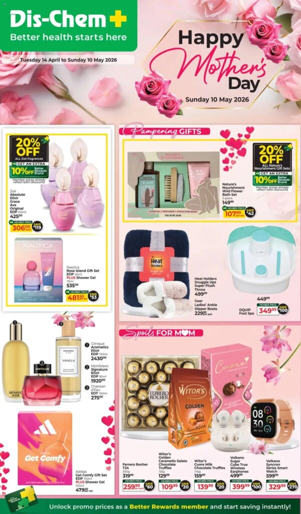 Dis-Chem Mother’s Day Specials (14/04/2026 – 10/05/2026) Online
