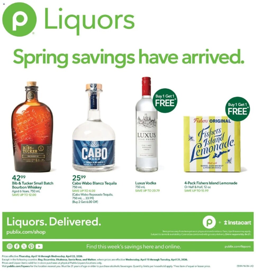 Publix Liquor  (04/16 – 04/22 2026) – Flyer