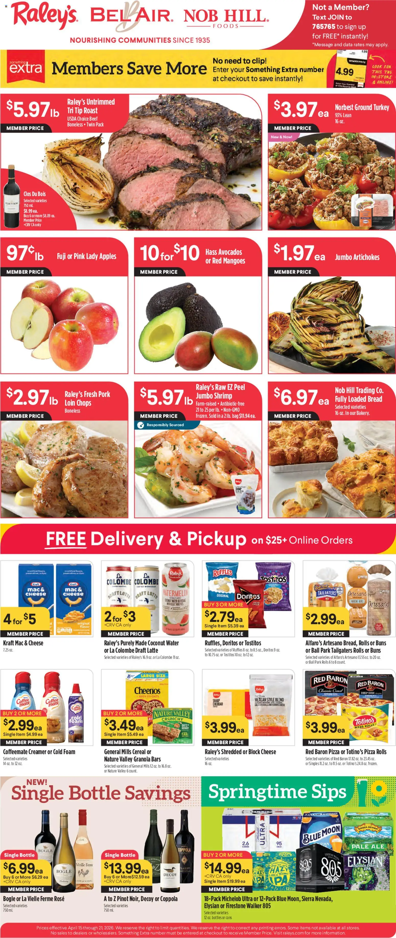 Raley's Weekly Ad (04/15 - 04/21 2026) - Flyer 1