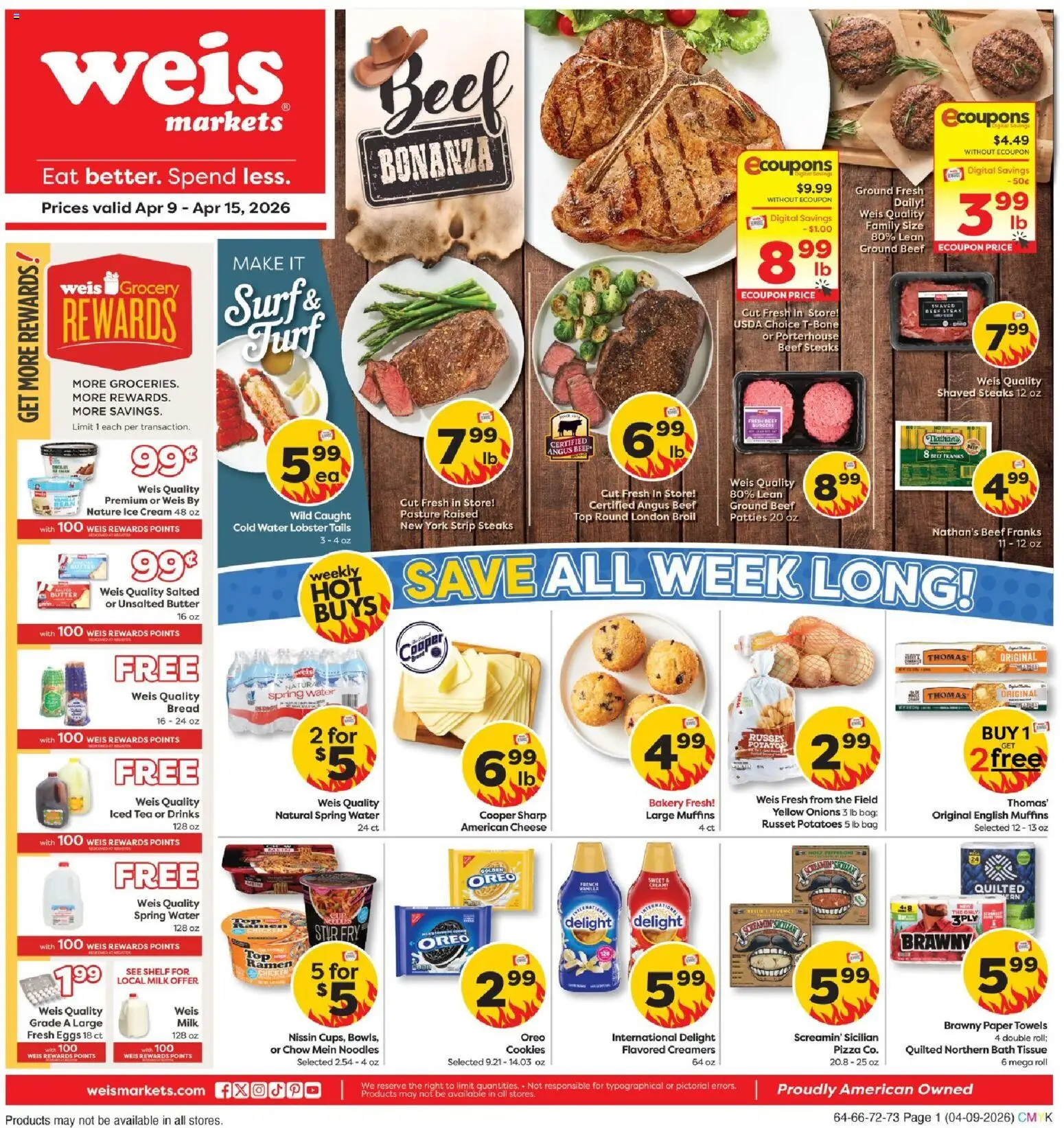 Weis Weekly Circular - NY (04/09 - 04/15 2026) - Flyer 1