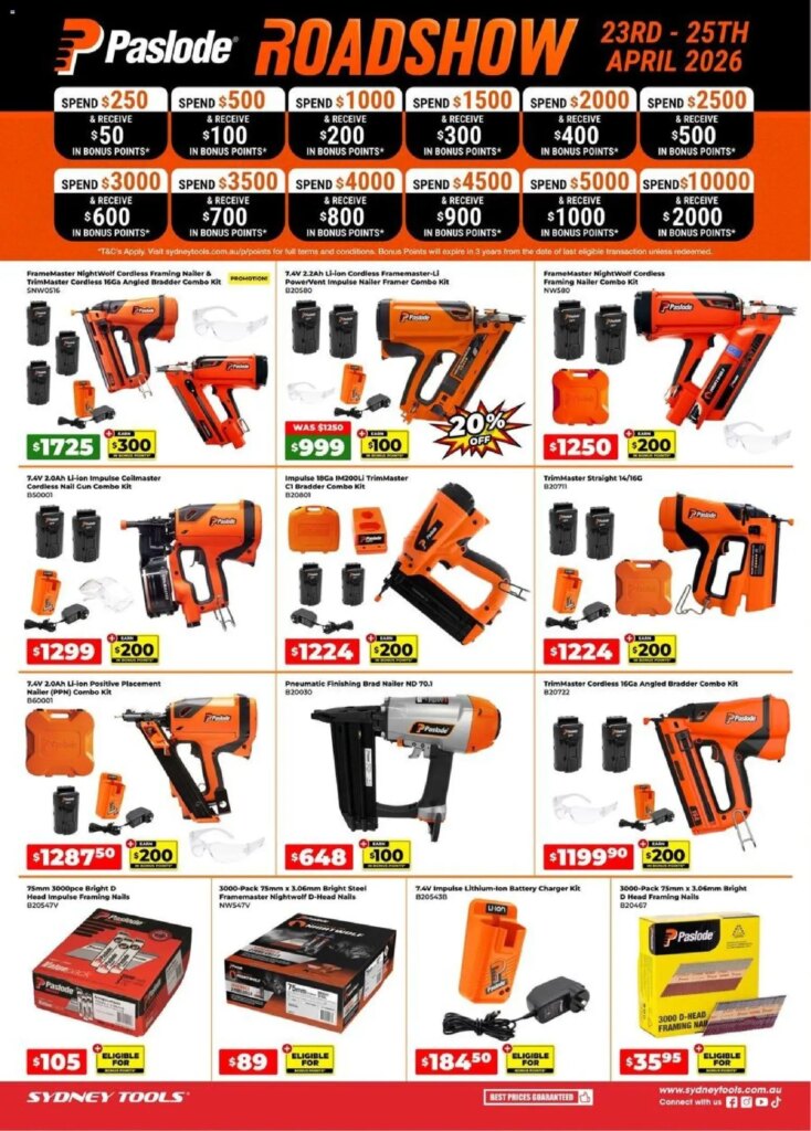 Sydney Tools catalogue – 23/04/2026 > weekly / monthly specials