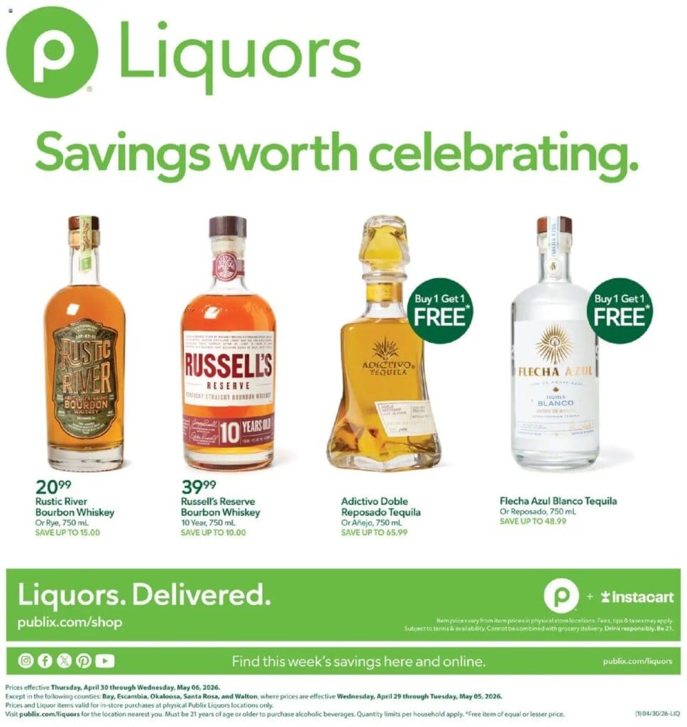 Publix Liquor Specials April 29 to May 5 2026 – Don’t Miss Out This Week!