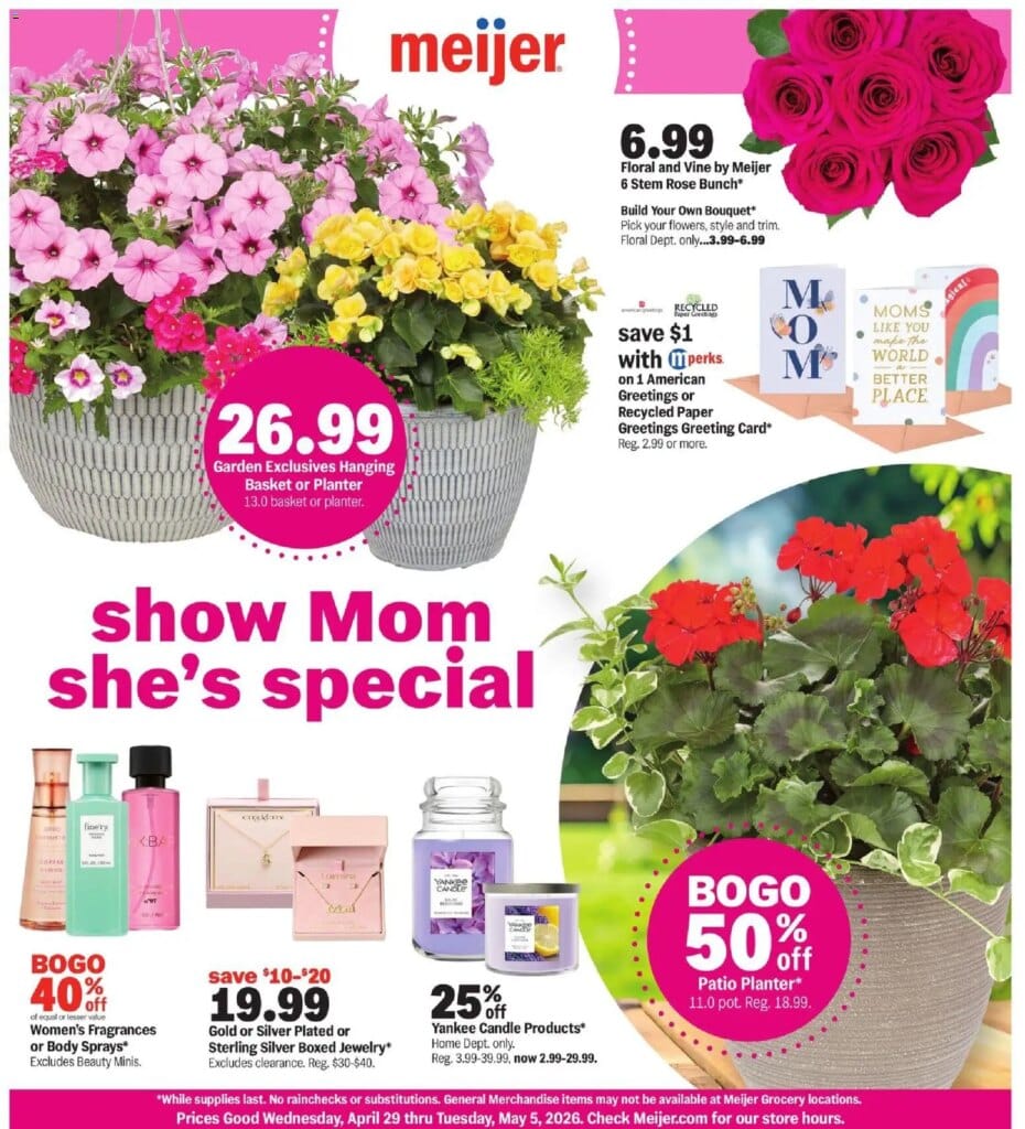 Meijer Ad This Week: Show Mom She’s Special April 29 to May 5 2026