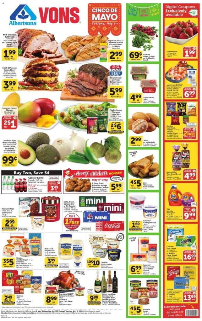 Vons Weekly Ad This Week April 29 to May 5 2026 – Hot Deals Inside!