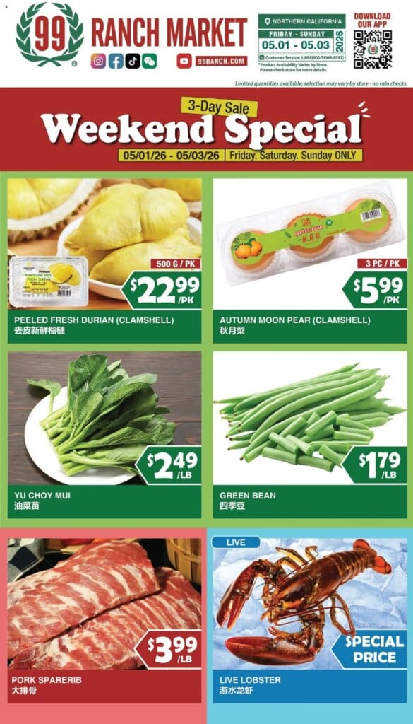 99 Ranch Market Weekend Offers April 29 to May 5 2026 This Week
