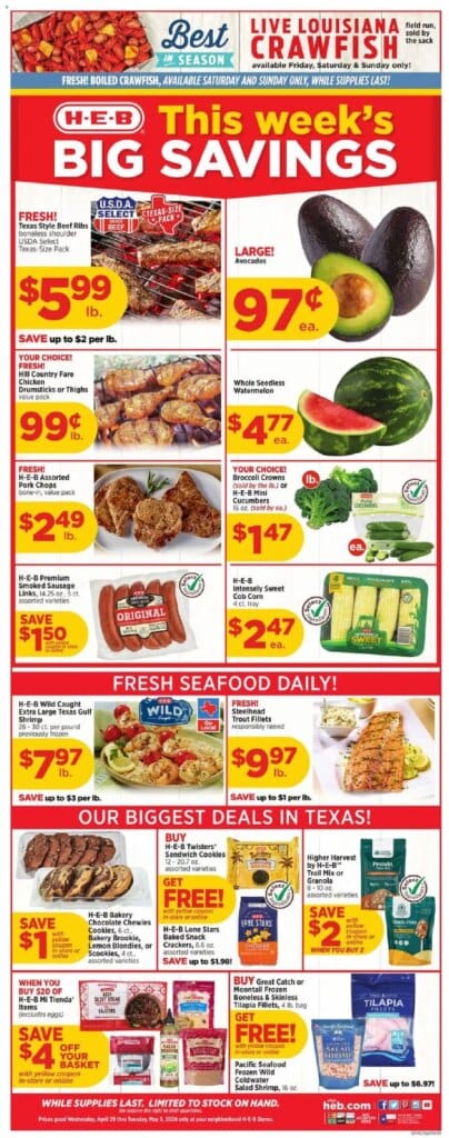 H-E-B Weekly Ad This Week April 29 to May 5 2026 – Incredible Savings