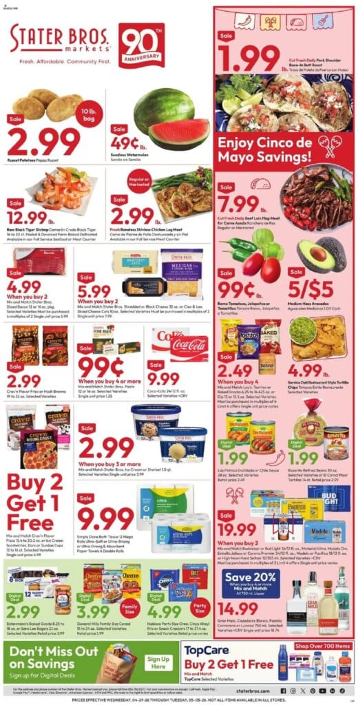 Stater Bros Ad This Week April 29 to May 5 2026 – Exciting Offers Await!
