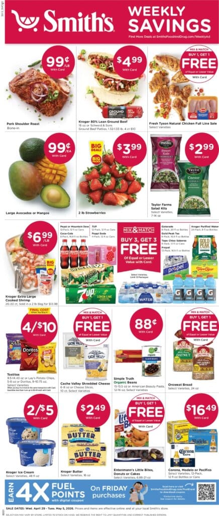 Smith’s Ad This Week for Amazing Deals April 29 to May 5 2026