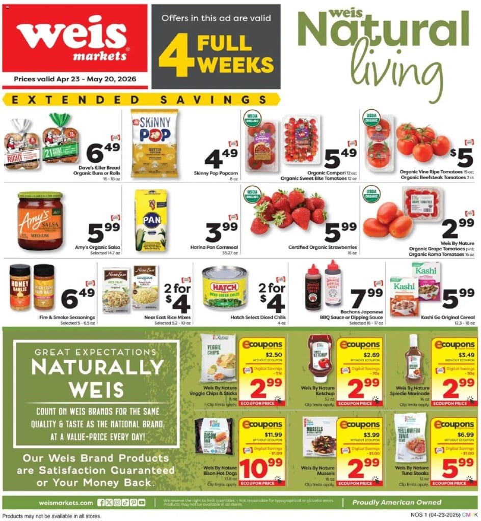 Weis Weis Natural & Living Ad This Week April 29 to May 5 2026