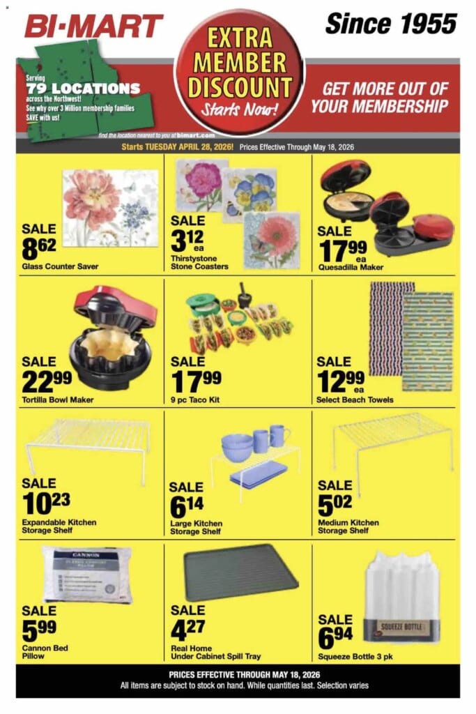 Bi-Mart Extra Member Discount Deals April 28 to May 18 2026 This Week
