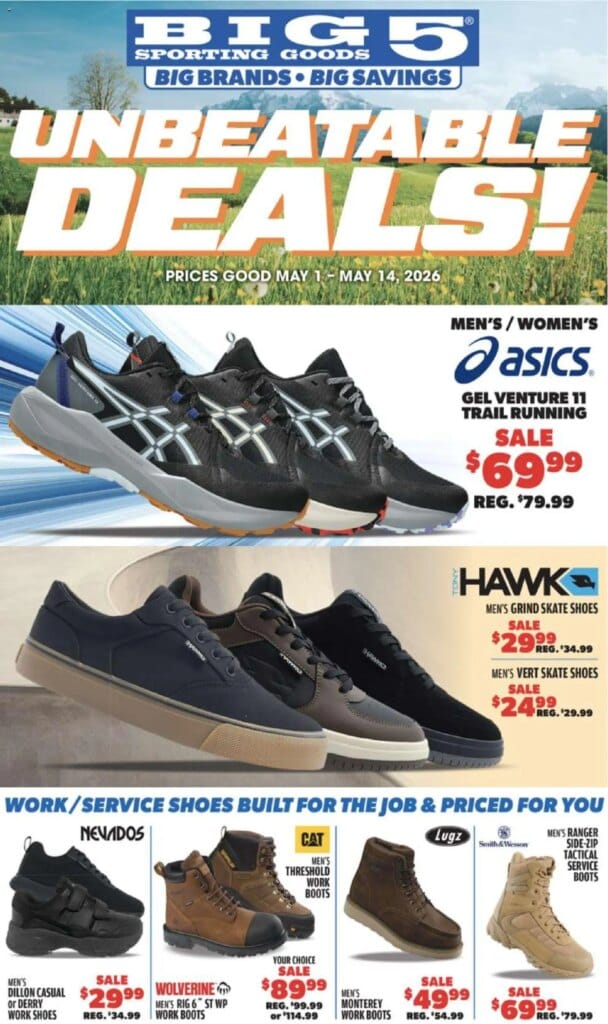Big 5 Sporting Goods Ad This Week: May 1 to May 14 2026 Specials Await!