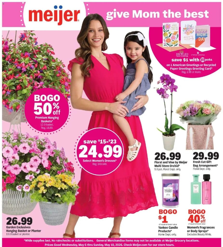 Meijer Mother’s Day Specials May 6 to May 10 2026 – Flyer This Week