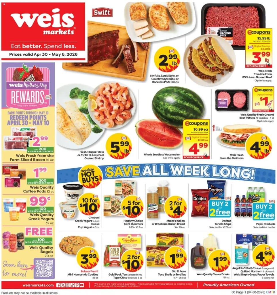 Weis Weekly Circular Offers: Incredible Savings April 30 to May 6 2026