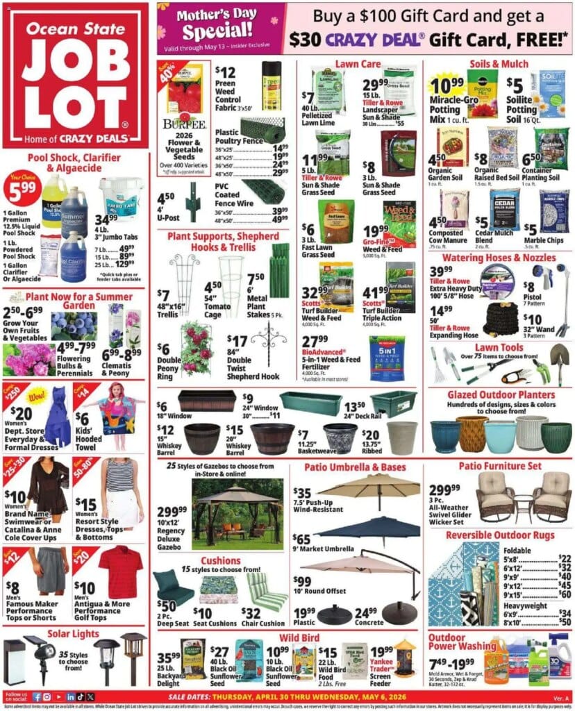 Ocean State Job Lot Weekly Ad This Week: Amazing Offers April 30 to May 6 2026