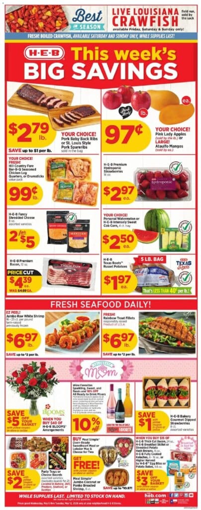 H-E-B Weekly Ad This Week: May 6 to May 12 2026 Savings Await!