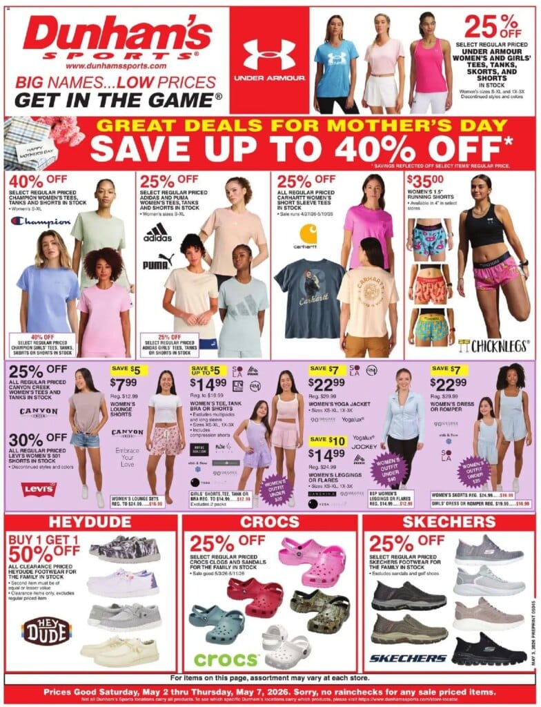 Dunham's Sports Weekly Ad This Week: Savings May 2 to May 7 2026! 10 Dunham’s Sports Weekly Ad This Week: Savings May 2 to May 7 2026!