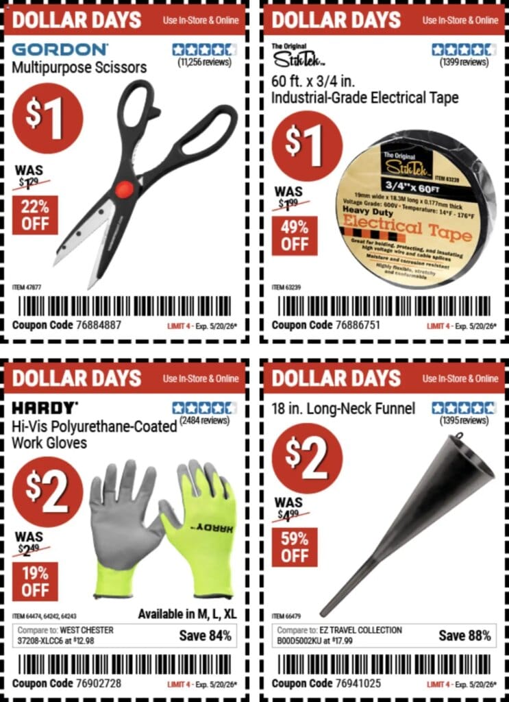 Harbor Freight Dollar Days This Week: Unbeatable Offers May 7 to May 20 2026