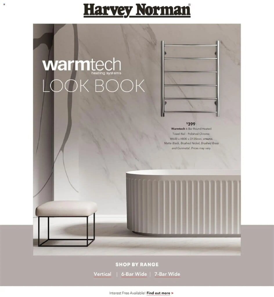 Harvey Norman Warmtech Look Book Specials – February 9 2026 Deals!