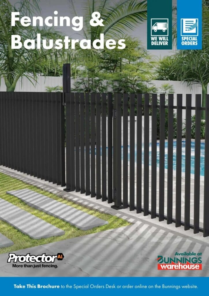 Bunnings Warehouse – Protectoral Aluminium and Glass Fencing Catalogue This Week, September 22 2025