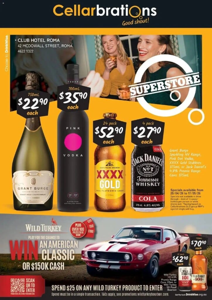 Cellarbrations – Good Shout! QLD SS April 20 Deals and Specials