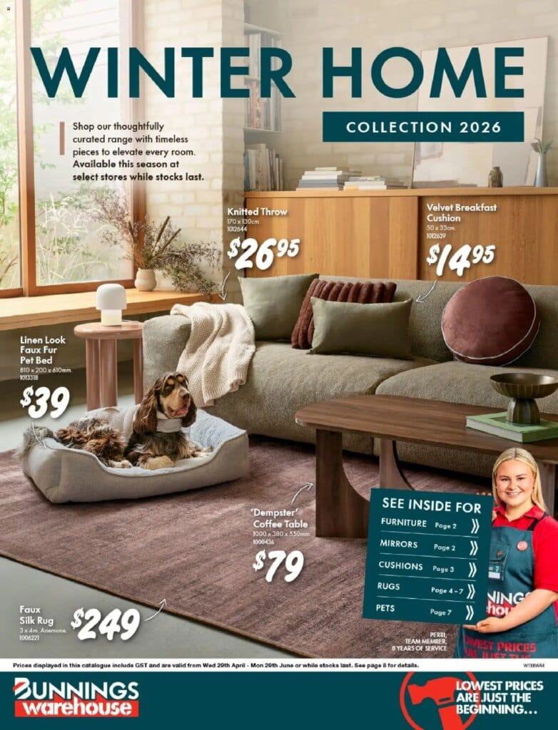 Bunnings Catalogue Winter home: Hot Deals from April 29 2026!