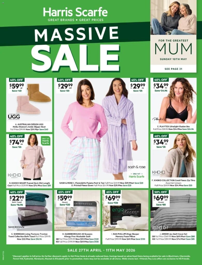 Harris Scarfe Catalogue This Week: April 27 2026 Deals & Specials!