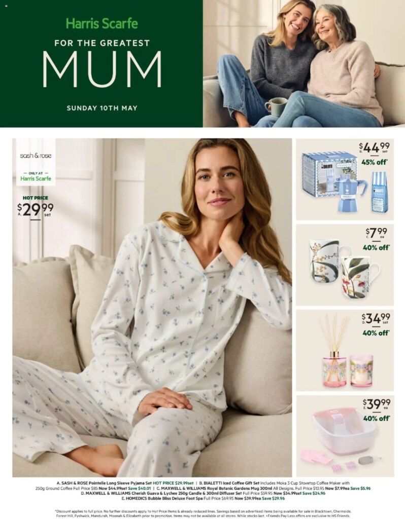 Harris Scarfe Catalogue This Week: Amazing Deals for Mum May 9 2026