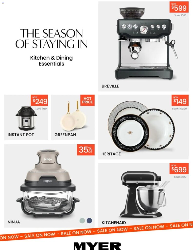 Myer Kitchen & Dining Essentials Specials: May 5 2026 Deals Await!