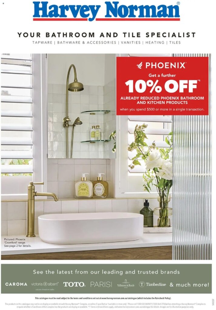 Harvey Norman May Bathroom Specials – May 7 2026 Deals Await!