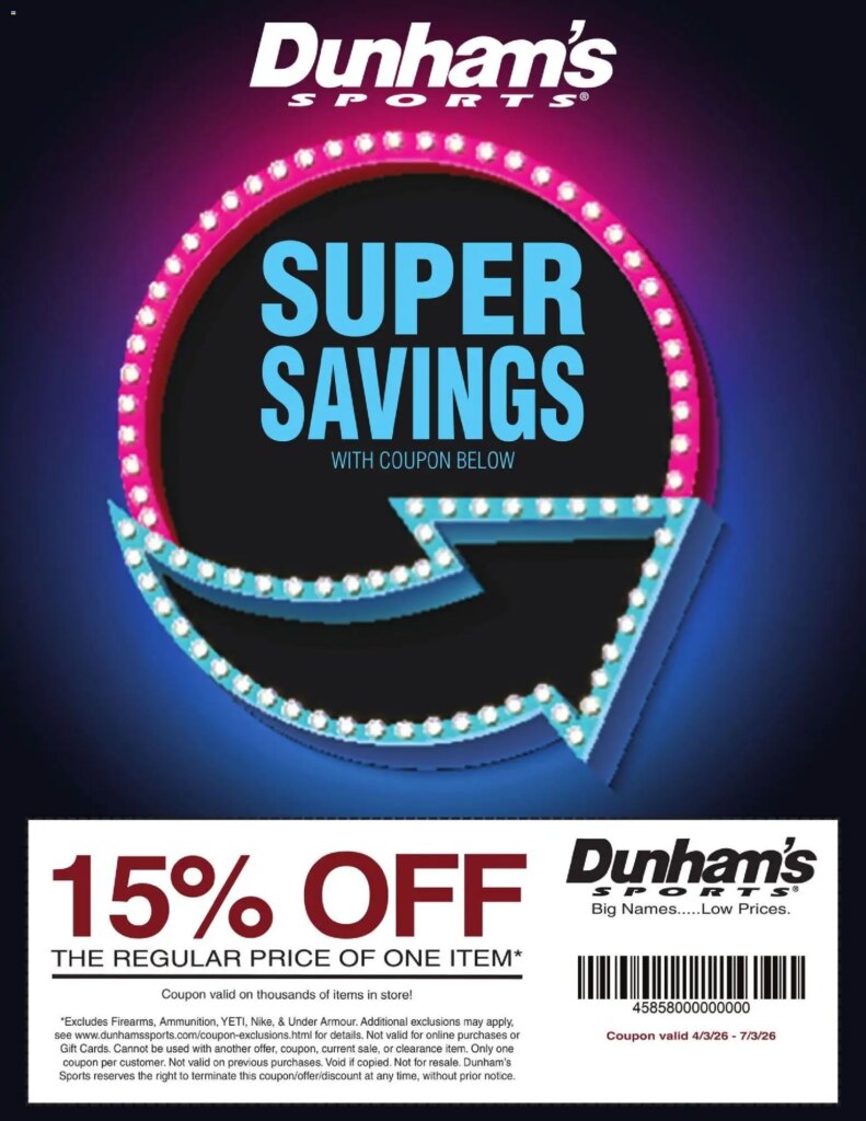 Unbeatable Dunham's Sports Offers This Week: May 8 2026 Only! 6 Unbeatable Dunham’s Sports Offers This Week: May 8 2026 Only!