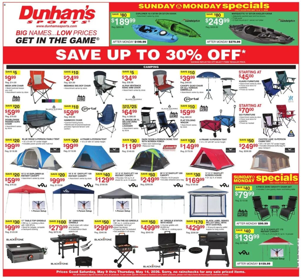 Dunham's Sports Weekly Ad This Week: May 9 to May 14 2026 Deals! 5 Dunham’s Sports Weekly Ad This Week: May 9 to May 14 2026 Deals!