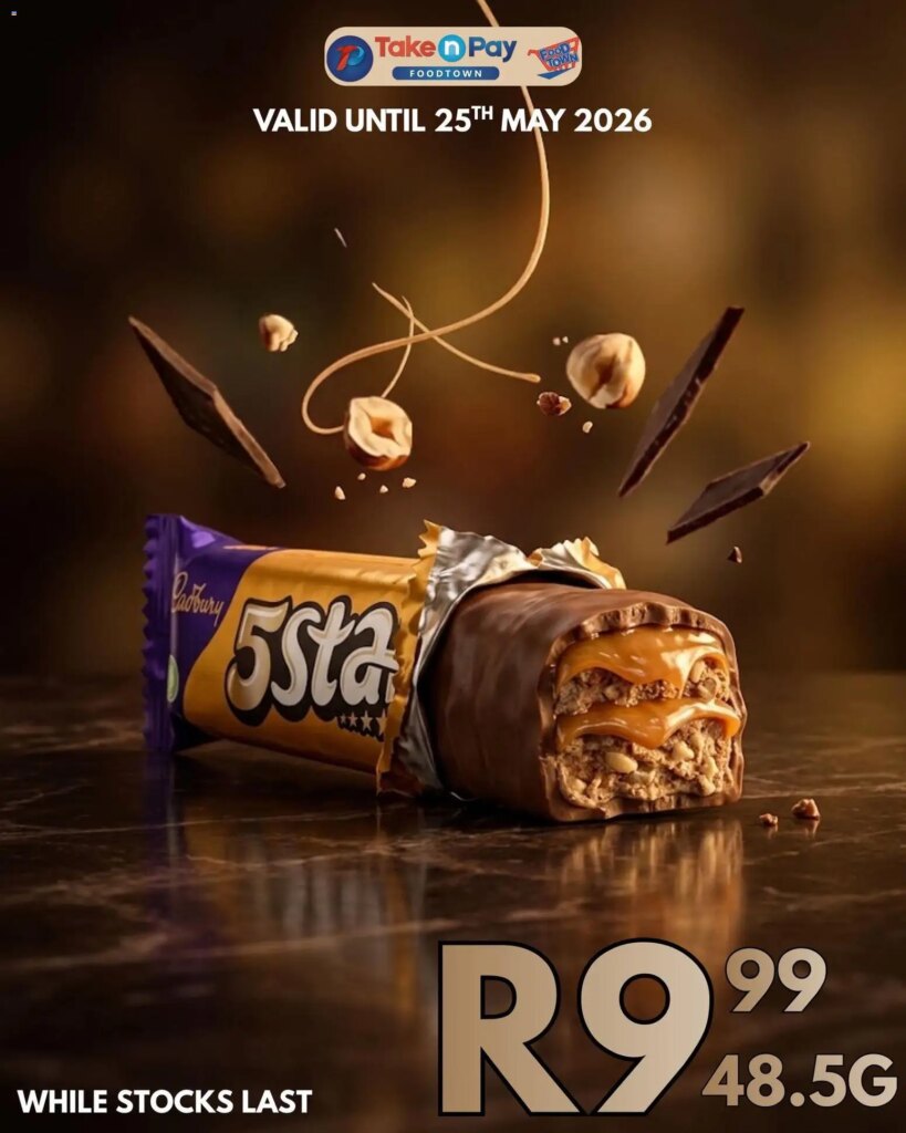 Get Exciting Savings on Take n Pay Cadbury 5 Star – Special This Week 02 May 2026!